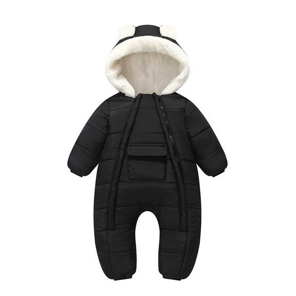Girl Snowsuit Zipper Hooded Romper Warm Toddler Boy Clothes Windproof Jumpsuits 12-18 Months Girl Clothes