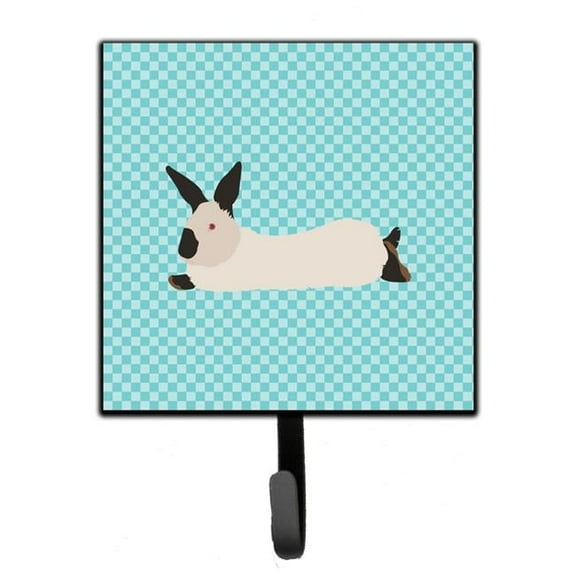 Carolines Treasures BB8141SH4 California White Rabbit Blue Check Leash or Key Holder