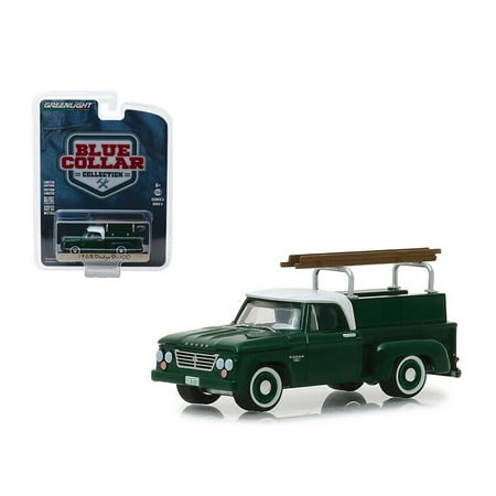 1963 Dodge 330 GREENLIGHT 1:64 BLUE COLLAR COLLECTION SERIES 5 - 1963 DODGE D-100 WITH LADDER RACK (GREEN) 35120-B ()