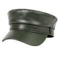 thumbnail image 2 of Women's PU Leather Newsboy Cap, Stylish Buckle Beret Hats, Vintage Cabbie Hats Chic Accessory for Girls, 2 of 5