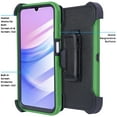 thumbnail image 7 of Thousandgear For Samsung Galaxy A16 2024 Case with Belt Clip, Slim Full Protection Hybrid Case & Rotating Belt Clip Holster with Built in Kickstand, Built in Screen Protector Green, 7 of 7