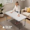 thumbnail image 6 of 4-Fit Folding Table - Dual-Height Adjustable, Sturdy 400-lb Rating. Portable Foldable Design for Indoor/Outdoor, Camping & Parties,2-Pack, 6 of 7
