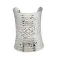 thumbnail image 3 of EHJRE Ethnic Wide Open Cuff Bangle Bracelet Embossed Charms Fashion Jewelry, 3 of 5