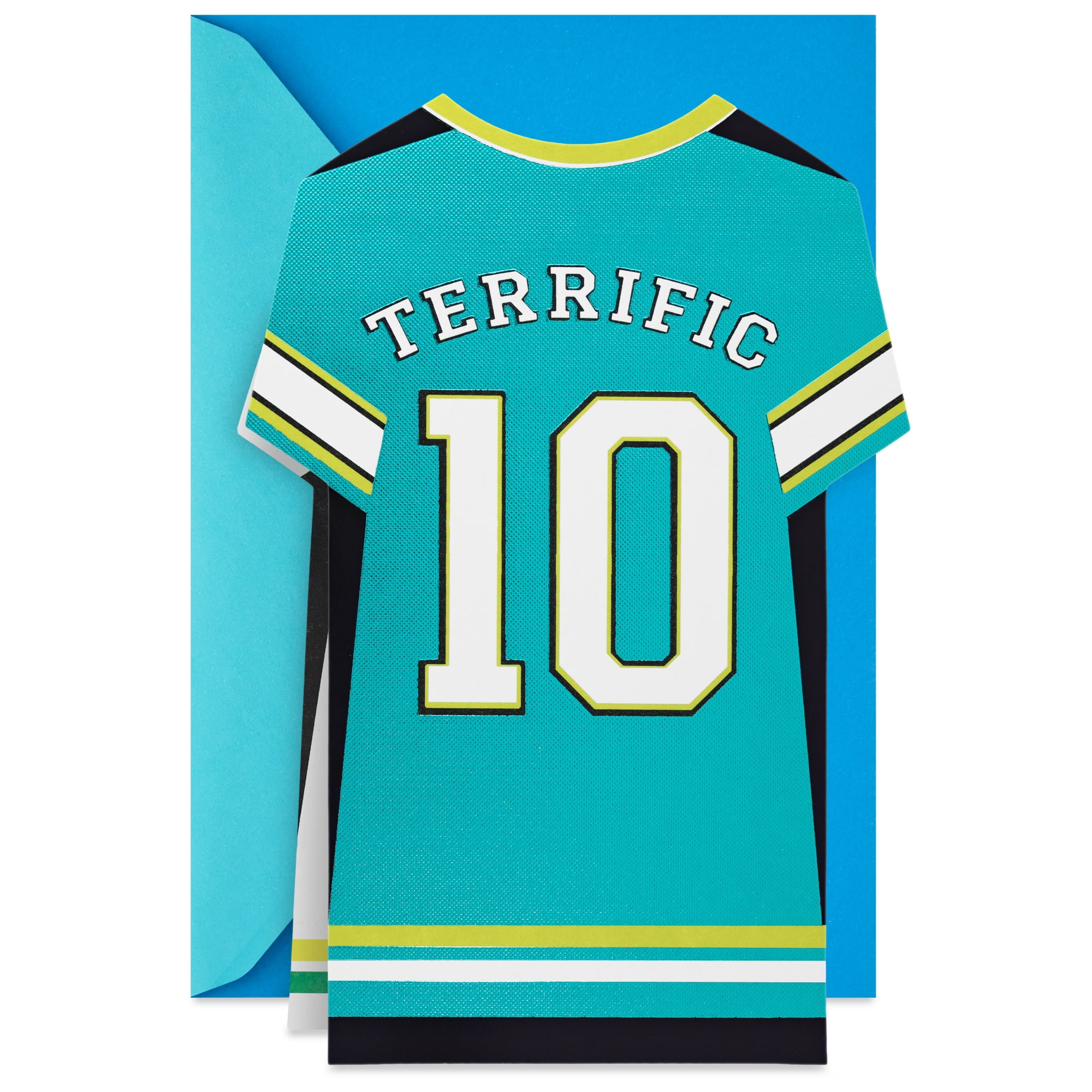 Hallmark 10th Birthday Card (Terrific 10 Sports Jersey)