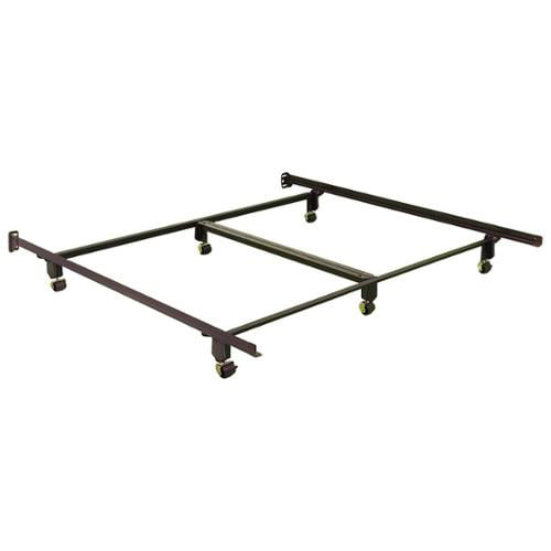 California King Size Bed Frame W 6 Rug, Queen Bed Frame With Center Support Rug Rollers