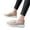 Beige, variant on Womens Slip on Sneakers Mesh Breathable Running Walking Tennis Shoes Casual Flats Beige 7