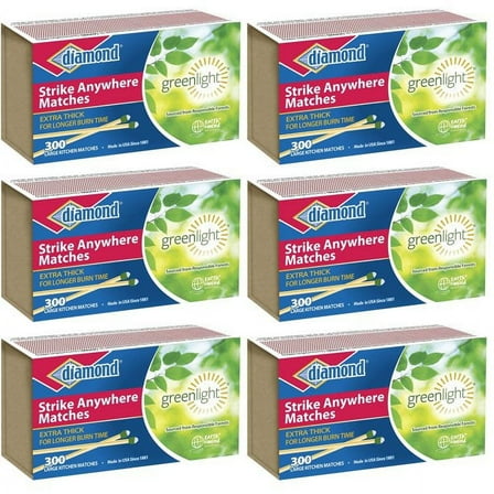 Diamond Green Light Technology Strike Anywhere Matches Outdoor Adventure Kit 300 Count Pack