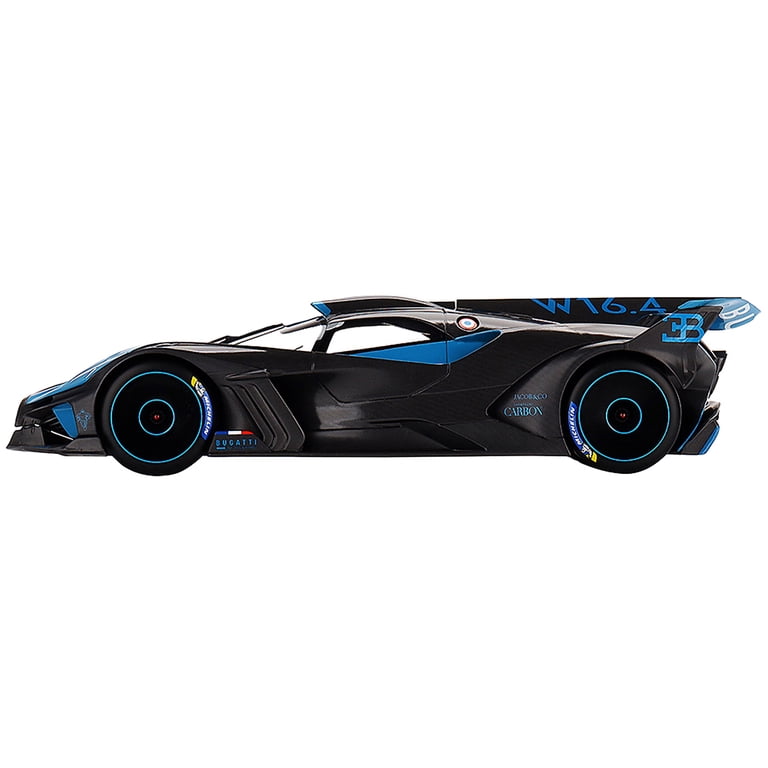 Bugatti Bolide Blue and Black 1/18 Model Car by Top Speed for Kids