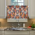 thumbnail image 2 of Yayeee Kitchen Curtains Light Filtering 27"x24" Rod Pocket Short Cafe Window Panel, Colorful Flowers, 2 of 7
