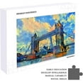 thumbnail image 5 of Dreamtimes Jigsaw Puzzles Artwork Gift for Adults Teens Oil Painting London Tower Bridge Wooden Puzzle Games, 1000 Pieces, 5 of 6