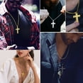 thumbnail image 5 of FindChic Cross Necklaces for Men Stainless Steel Lord's Prayer Pendant Necklace Boyfriend Husband Religious Valentine's Day Gift Packaged, 5 of 8