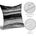 thumbnail image 4 of Black Gray Throw Pillow Covers 20x20 Set of 2 Grey Modern Abstract Art Striped Pillows Farmhouse Outdoor Decorative Pillowcase Cotton Square Cushion Cover for Home Couch Bed, 23_0213006, 4 of 6