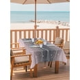 thumbnail image 2 of Outdoor Tablecloth with Umbrella Hole for Patio/Picnic/Party/Camping, Pink Black Ombre Waterproof Table Cloth Rectangle Table Cover Washable, Modern Abstract Striped Polka Dots (54"x 80"), 2 of 8