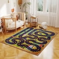 thumbnail image 5 of Janvonne Race Track Play Area Rug - Non-Slip Washable Educational Floor Mat for Kids Bedroom Playroom, 4x5ft, 5 of 9