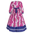 thumbnail image 2 of Jizyo Robe Maxi Abayas Musulmanes pour Filles, une Pièce, Manches Longues, Robe de Prière Islamique, Robe de Caftan Arabe, Rose Rouge 140/7 Ans, 2 of 7