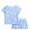 Blue Lark, variant on Girls Ribbed Short Sleeve Top and Shorts Pajama Set, 2-Piece, Sizes 4-18