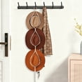 thumbnail image 4 of Cotton Rope Wall Mounted Hat Organizer Storage Rack Multi-Tier Hanging Clips for Caps Closet Entryway 1-Pack, 4 of 6