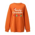 thumbnail image 2 of Gibobby Sudaderas Navideñas para Mujeres Sudadera con estampado navideño para mujer, holgada, cuello redondo, manga larga, informal, básica, sin capucha(Naranja,CH), 2 of 3