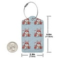 thumbnail image 4 of Naloa merry Christmas rabbit Luggage Tag for Suitcase Leather Baggage Tag with Stainless Steel Loop Privacy Cover for Women Men Girls-1, 4 of 5