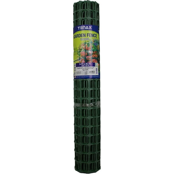 Tenax 3 ft. H X 25 ft. L Polypropylene Garden Fence Green