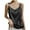 Black, variant on Women's Summer Sleeveless V Neck Satin Tank Top Casual Solid Color Cami Blouse Lightweight Comfortable Fashion Basic Vest