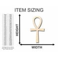 thumbnail image 2 of Unfinished Wood Ankh Silhouette - Craft- up to 46" DIY 8" / 1/4", 2 of 3