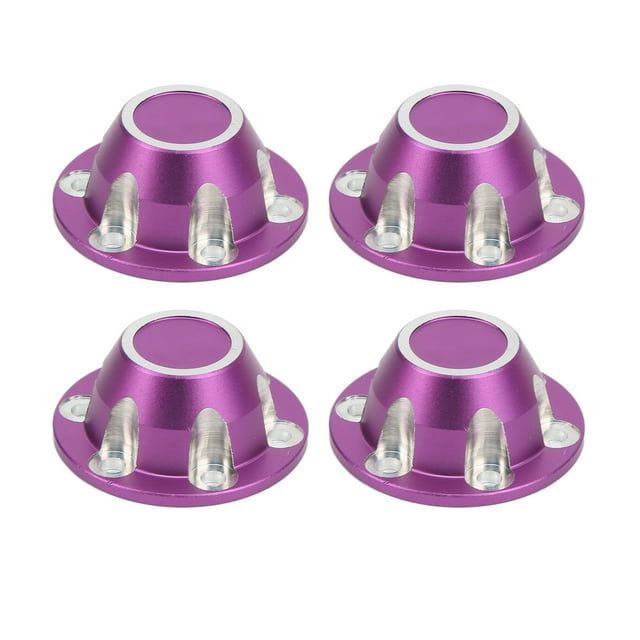 Wheel Hubcaps, Exquisite Workmanship Stable Performance Wheel Hub Cover Beautiful Appearance For 1/6 RC Car Purple