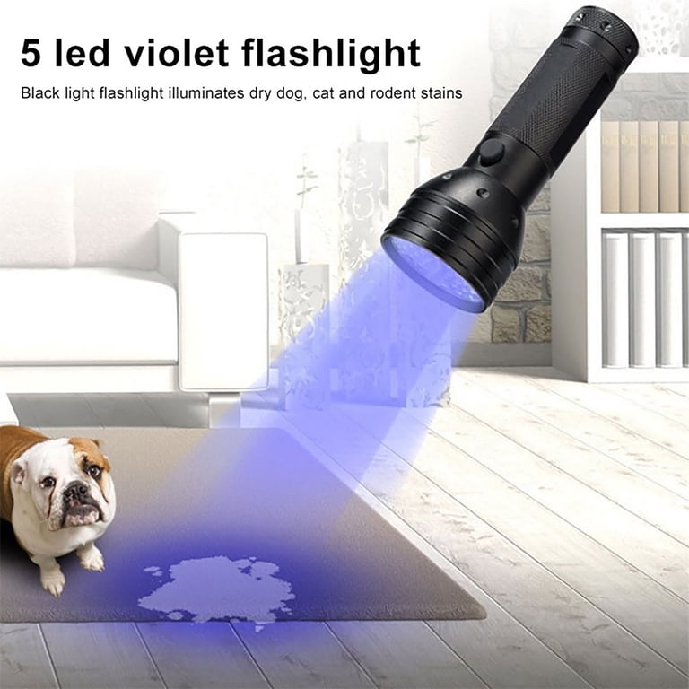 UV Stain Detective LED Blacklight Flashlight - Detect Pet Urine, Cat & Dog Stains On Carpets & Floors