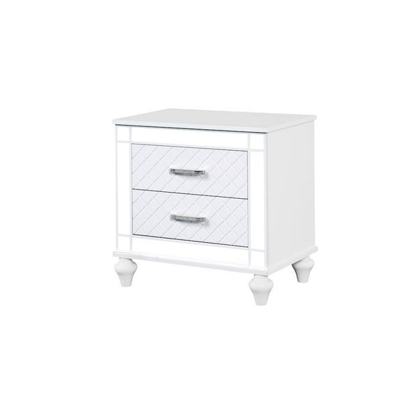 Glory Furniture Livorno G02790-N Nightstand White and Mirror