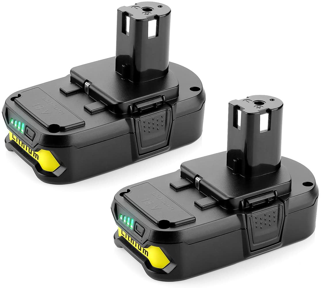 2Pack 3000mAh P108 Battery Compatible with Ryobi 18 Volt Lithium Battery ONE P102 P103 P104 P105 P107 P108 P109 P190 P191 P122 
