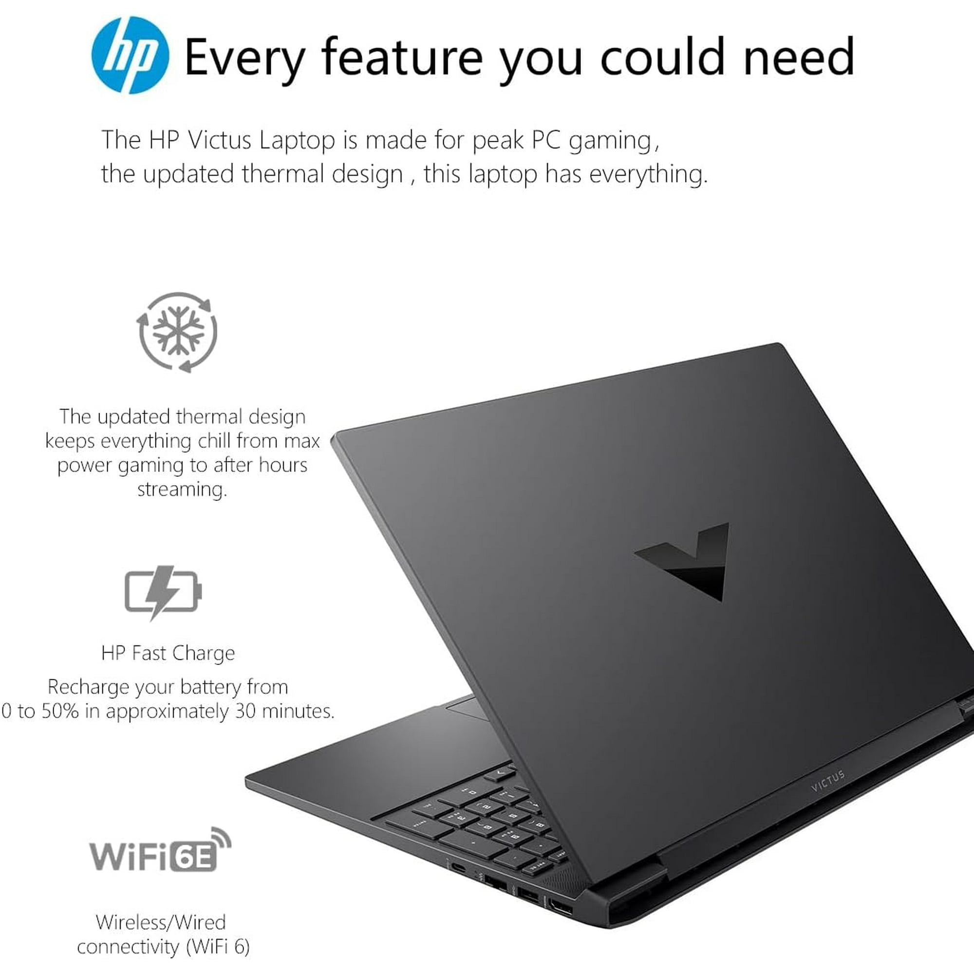 HP Victus 15.6'' FHD IPS 144Hz Gaming Laptop, AMD Ryzen 5-8645HS, 16GB DDR5, 512GB SSD, NVIDIA GeForce RTX 4050(6GB GDDR6), Backlit KB, Win11 Home, Mica Silver with Mazepoly Accessories