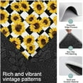 thumbnail image 3 of Black White Checker Sunflower Pattern Kitchen Rugs Sets Of 3,Kitchen Runner Rugs Non Skid Washable,Decorative Kitchen Floor Mats for Kitchen,Sink,Laundry,17"x30"+ 17"x47" + 17"x59", 3 of 6