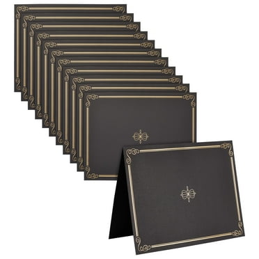 Best Paper Greetings Award Certificate Holders, Black, 11.50" x 9.10" x 1.30", 12 Count