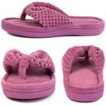 thumbnail image 3 of Women's Memory Foam Open Toe Slide Slippers with Adjustable Strap and Cozy Terry Lining, 3 of 6