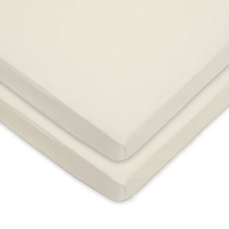 American Baby Co. Organic Cotton Knit Fitted Bassinet Sheet, Neutral 2pk