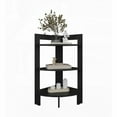 thumbnail image 2 of Side Table with 3 Shelves and 3 Legs, 31.70" H, Black for Small Spaces, 2 of 7