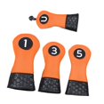 thumbnail image 4 of EHJRE 4Pcs Golf Head Covers Golf Club Headcovers Stylish Anti Scratch Golf Cue Protect Orange, 4 of 9