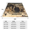 thumbnail image 3 of Salouo Ancient Skull Cave Landscape Print Bed Blankets,Flannel Blanket Comfortable Air Conditioning Blanket Lightweight Blanket for Sofa Bed Travel & Couch -60"x50", 3 of 8