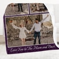 thumbnail image 3 of Custom Blanket with Picture, Personalized Photo Blanket. Mothers Day Mom Gifts and Fathers Day Dad Gifts from Daughter Son, Customized Christmas Birthday Valentines Day Gifts for Him Her Blankets, 3 of 5