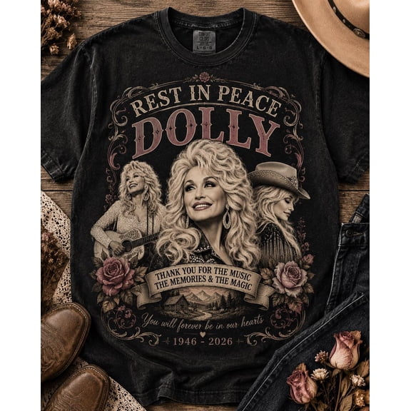 Dolly Vintage Guitar Country Music T-Shirt