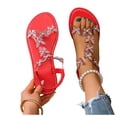 thumbnail image 4 of Fashion Orthopedic Sandals for Womens Plus Size Casual Large-Size Metal Buckle Flat Hollow-Out Outer Wear Bowknot Lightweight Flat Sandals, 4 of 7