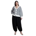 thumbnail image 3 of ELOQUII Women's Plus Size Intarsia Cardigan, 3 of 3