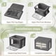 thumbnail image 5 of Paquete De 3 Contenedores De Almacenamiento De Ropa, Caja De Almacenamiento Plegable Con Marco De Metal, Organizador Apilable De Tela De Lino Con Asas De Transporte Y Ventana Transparente (Gris Oscuro, 5 of 5