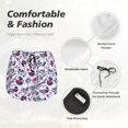 thumbnail image 6 of Lsque music Skull record mike Printed Women's Running Shorts with Liner Pockets,Elastic Quick Dry Workout Athletic Gym Yoga Shorts,Womens High Waist Shorts-Medium, 6 of 9