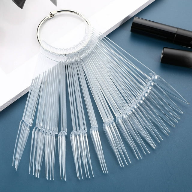 NUOLUX 100Ud Puntas De Falsas Transparentes Para Con En Ventilador