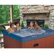 7-Seat Keys Ovation 51-Jet Hot Tub Spa with Stereo, Blue Shell