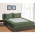 thumbnail image 3 of D.N.G. BEDDINGS 3 Piece Box Spring Cover - 100% Egyptian Cotton, 800 TC, Wrap Around 4 Sides Bed Skirt for Hotel & Home, Fits Box Springs up to 15 Inch - Twin, Stripe Moss Color, 3 of 9