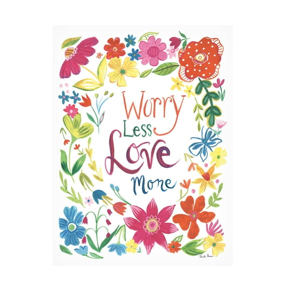 Farida Zaman 'Floral Quote I' Canvas Art