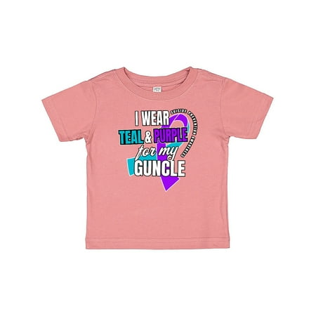 

Inktastic Suicide Prevention I Wear Teal and Purple for My Guncle Gift Baby Boy or Baby Girl T-Shirt
