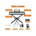 thumbnail image 2 of 61 - key portable electric semi - weighted keyboard piano beginners/professionals. comes power supply, built - in speakers, pedal. ideal birthday o christmas (available stand y stool/without s..., 2 of 8